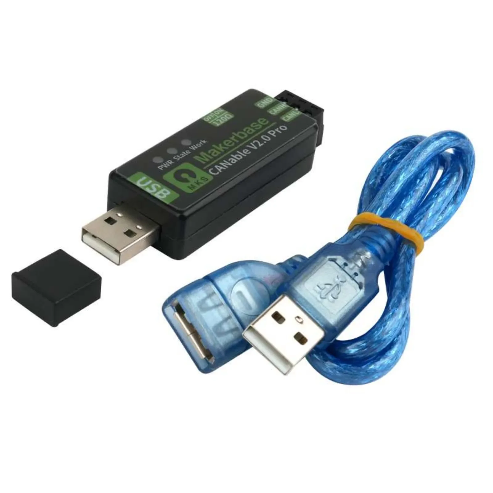 MKS CANable V2.0 Pro S CZN Analyzer USB to CAN Adapter with Protective Shell and 0.5M Cable for Automotive Diagnostics