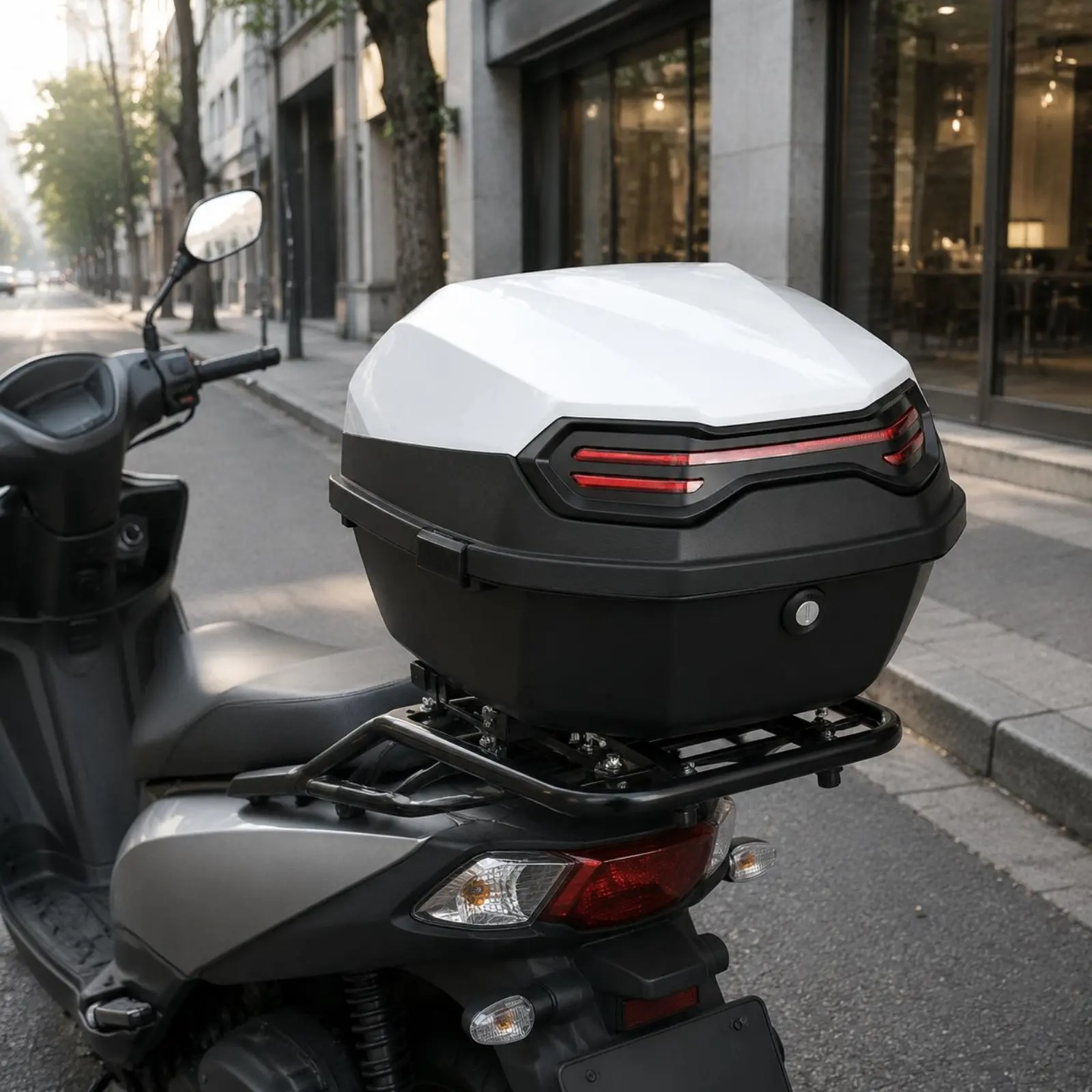 Electric Scooter Top Box Wear-Resistant Motorcycle Rear Box Vehicle Accessory Waterproof ABS Shell for Outdoor