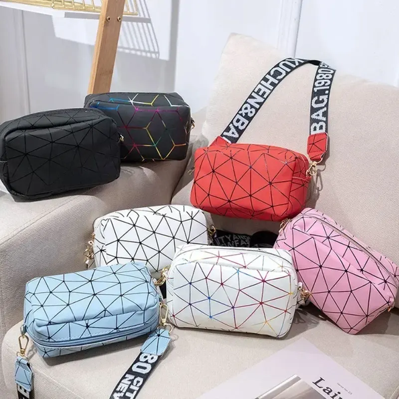 

New Small Zipper Crossbody Bags for Women PU Leather Shoulder Square Messenger Satchel Bag for Lady Daily Handbag Purse