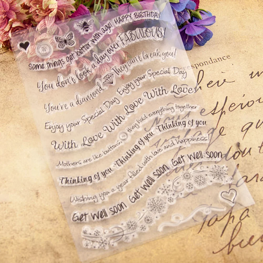 

Clear Tpr Transparent Stamps DIY Scrapbooking Craft Photo Album Diary Decoration Reusable Precise Placement T1482