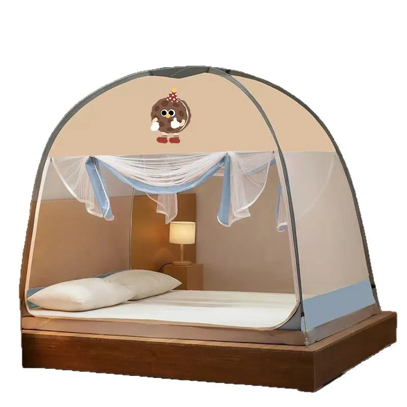 

Summer Mongolian Yurt Mosquito Net Home Bedroom, No Installation Required, Childproof, Dustproof, Foldable Mosquito