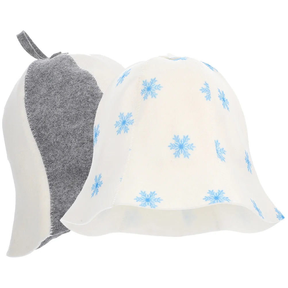 

2 Pcs Household Felt Sauna Hat Women's Shower Caps Cooling Hats for Lightweight