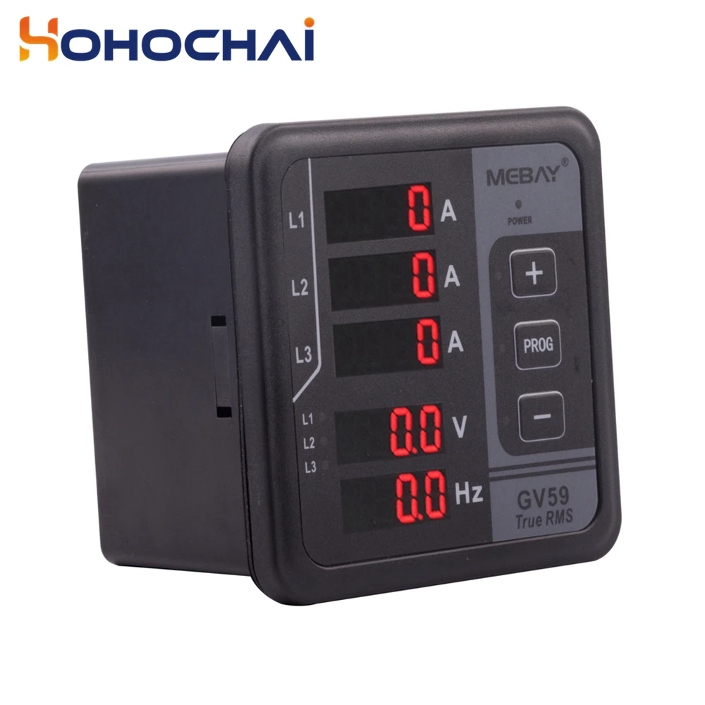 GV58VS DC8-36V มัลติฟังก์ชั่นดิจิตอลเมตร GV59 AC165-265V Genset ชิ้นส่วนเครื่องยนต์