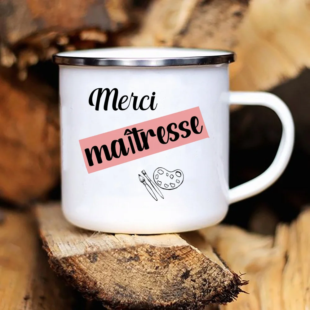 Thank You Mistress Enamelled Mug Gift Idea for Coffee Lover Original Teacher Gifts End of School Year Gift Asurprise for Teacher