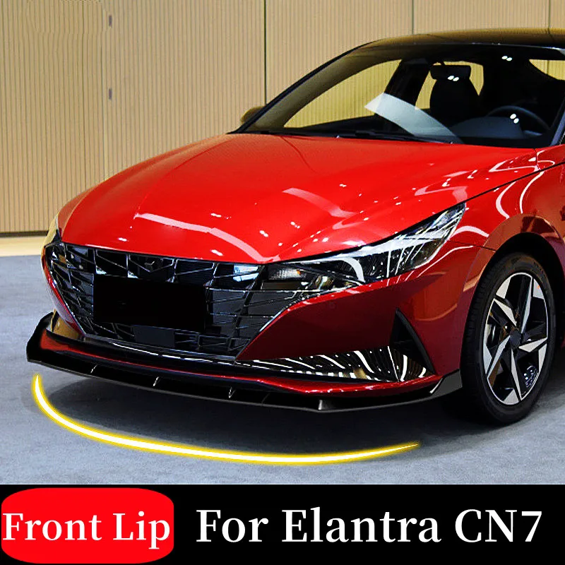 For 2020-2022 Hyundai 7th Elantra Avante CN7 Front Bumper Lip Chin Spoiler Splitter Diffuser Deflector Exterior Tuning Accessori