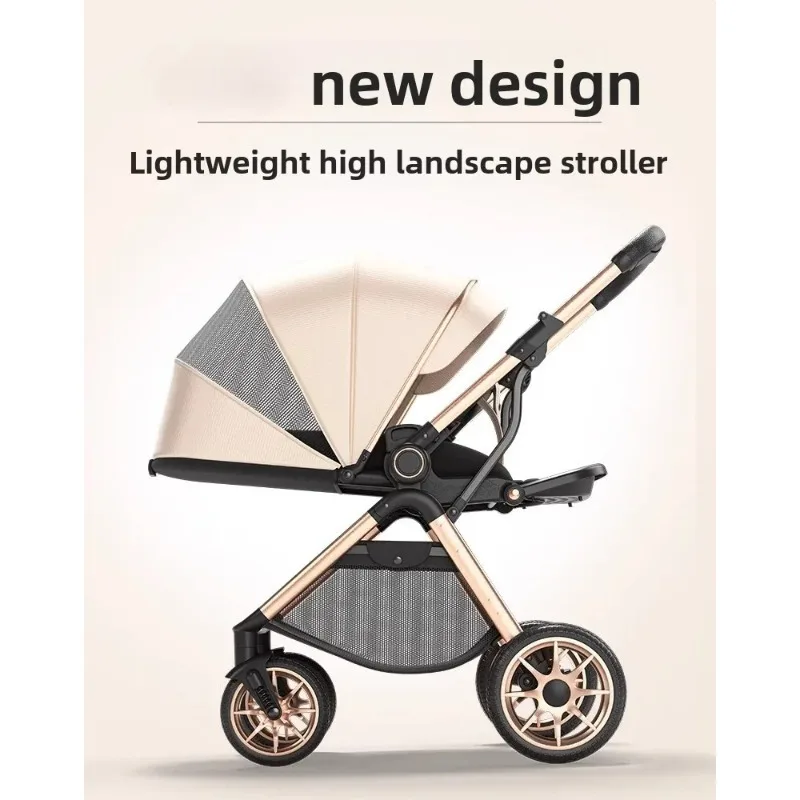 

Детская коляска-трансформер с высоким сиденьем, реверсивной люлькой, для новорожденных, компактная, легкая, складная, для путешествий