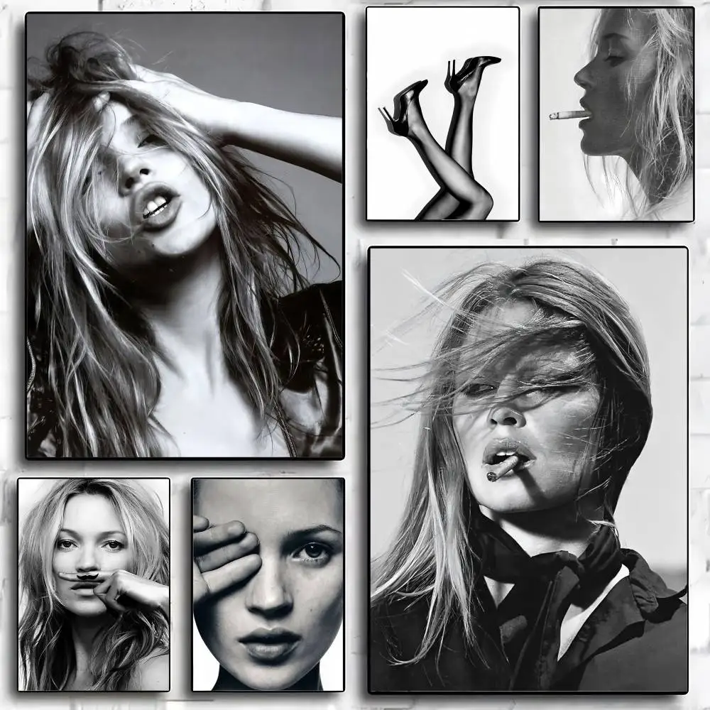 Vintage K-Kate Moss Bild Poster Hochwertiger Druck Home Decor Wandkunst Wandbild Zimmer Bar Dekoration