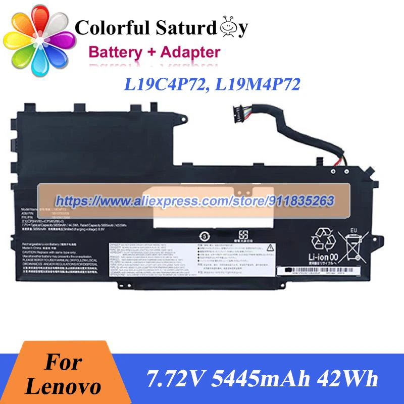 

L19M4P72 Battery L19C4P72 for Lenovo ThinkPad X1 Titanium Yoga Gen 1 Laptop Battery 5B10W13956 5B10W13957 SB10T83199 SB10T83200