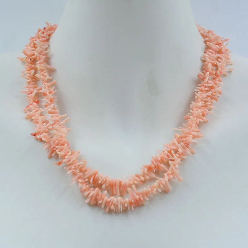 Natural coral necklace. Sweet/Romantic. Give your girlfriend  classic gift 19”