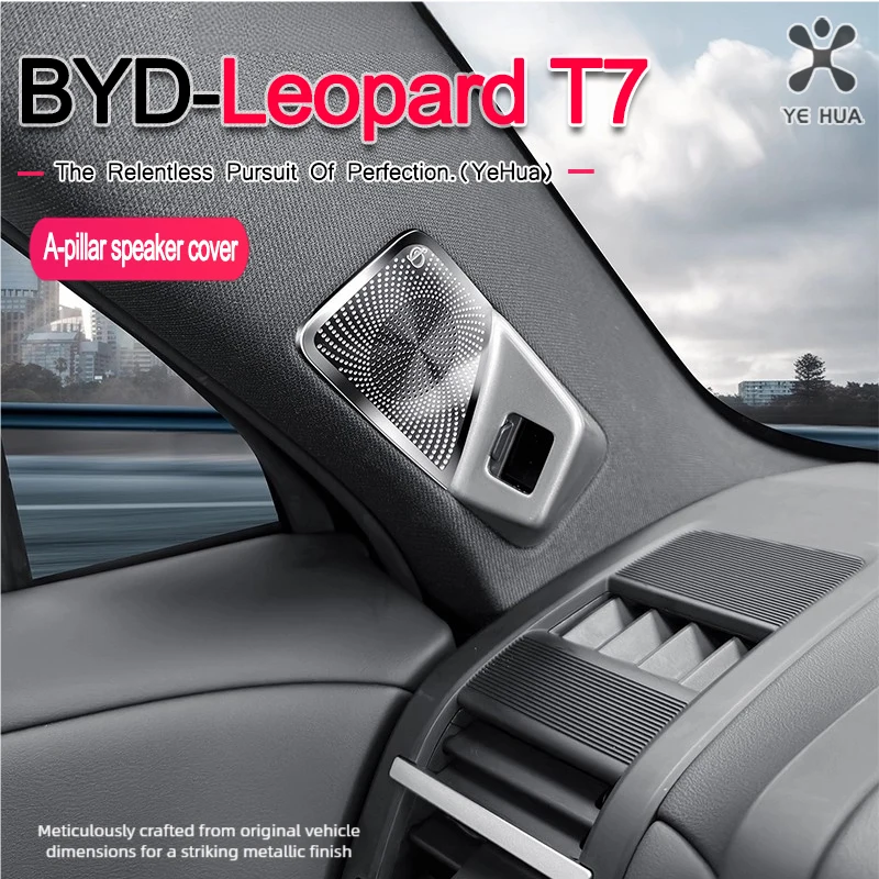 For BYD 2025-26 Formula Leopard Titanium 7 Front Pillar Horn Protection Cover A-pillar Metal Horn Cover Interior Modification