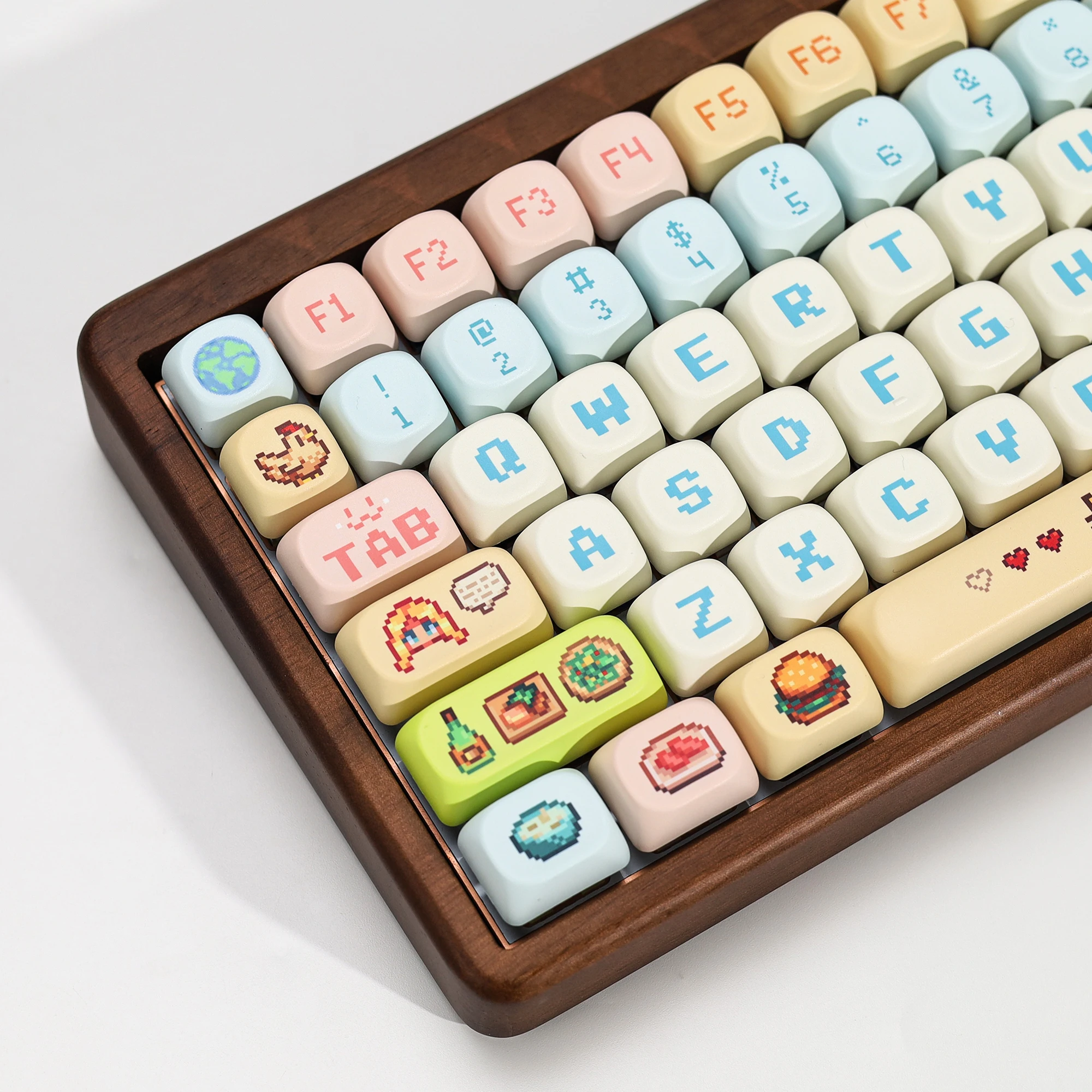 KBDiy Stardew Valley Themen-Keycaps Niedliche Anime Retro PBT KOA MOA Profil Alice ISO Tastenkappen Maßanfertigung für 60% Gamer Mechanische Tastatur – Detail 20