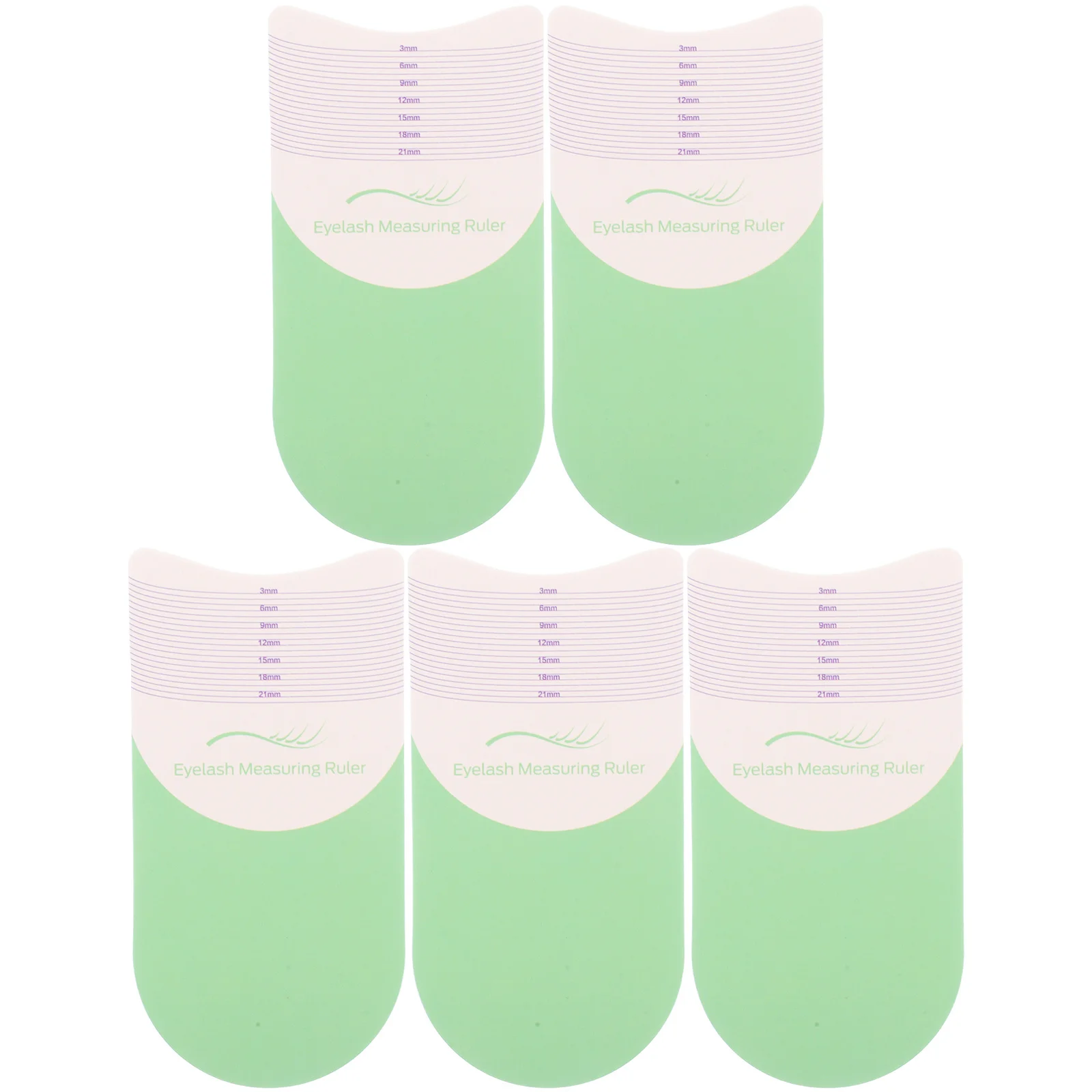 

5 Pcs Eyebrow Ruler Lash Curler Eyelash Extension Measuring Tool Measurement Measurer