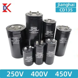 JiangHai-Boulon de puzzles électrolytiques Inverter, 250V, 400V, 450V, 1000UF, 1500UF, 1800UF, 2000UF, 2200UF, 2700UF, 3300UF, 3900UF, 4700UF 5600UF 6800UF 8200UF 10000UF 12000UF 15000UF 22000UF 33000UF