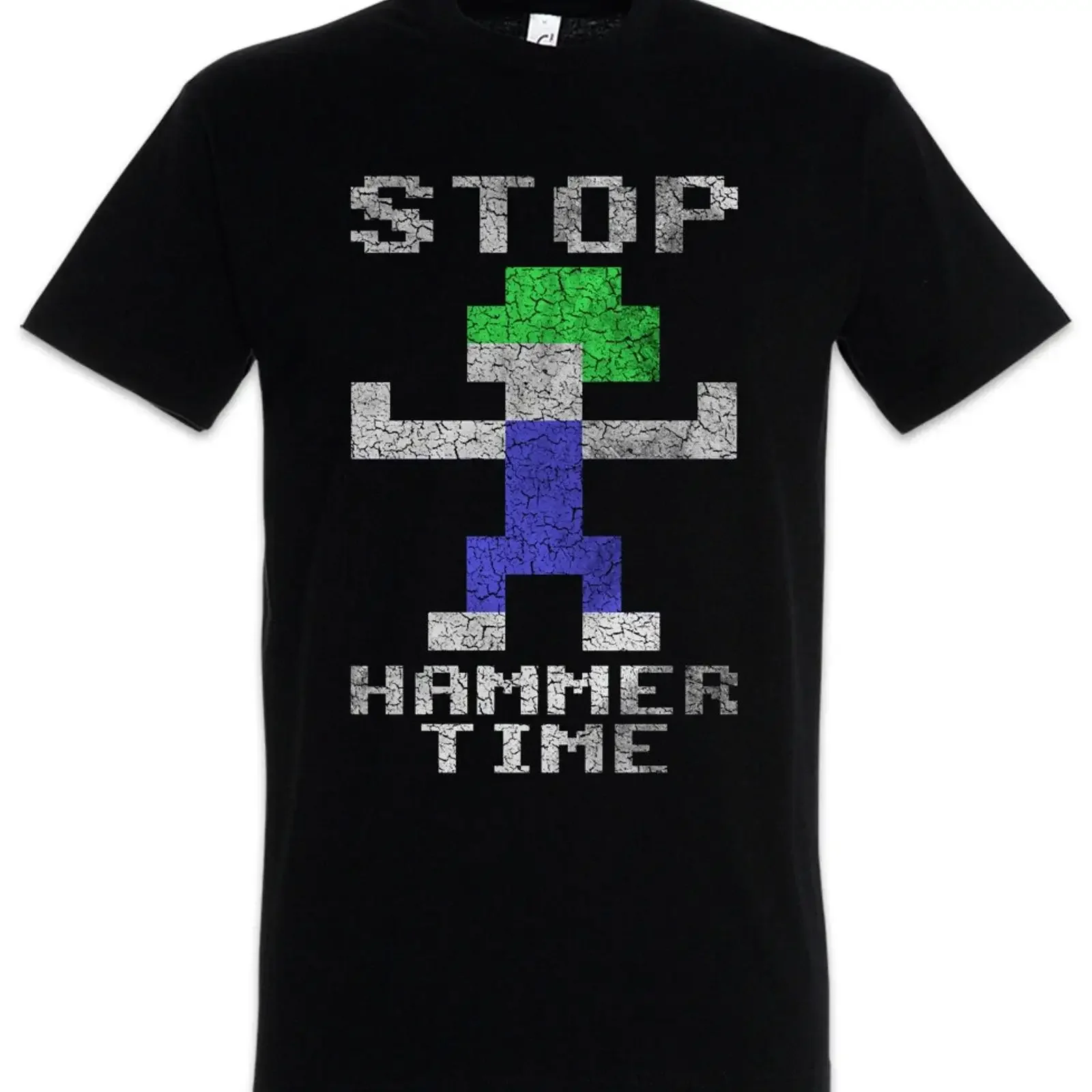 Lemmings Hammer Time T Shirt Video Game Gamer Gaming Geek Nerd Retro Lemming vintage Washed fashion designer clothes Casual