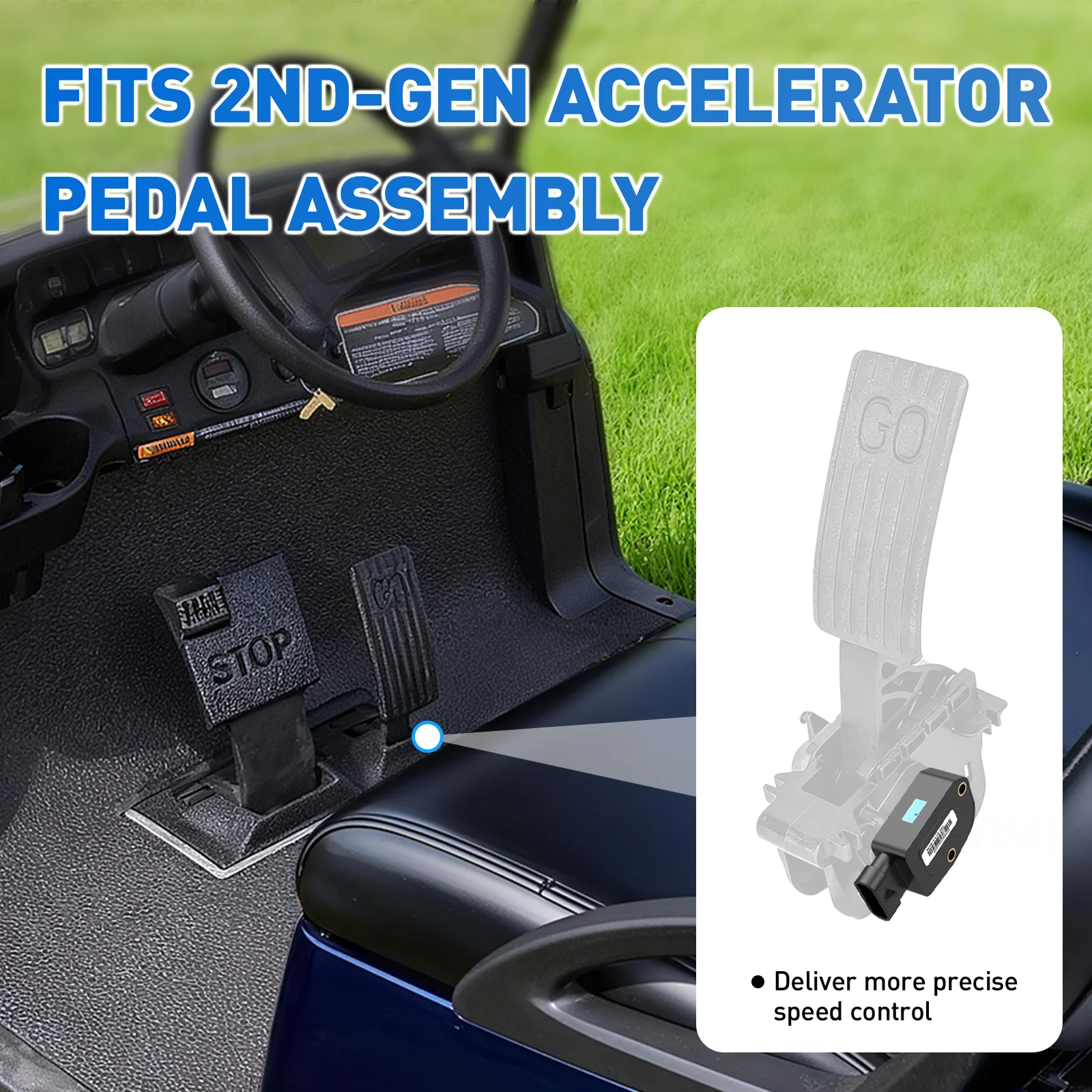 Throttle Sensor Kit Fits Club Car 2010-Up Precedent/Tempo/Onward Gas Golf Cart With 2nd Gen Accelerator Pedal Assembly