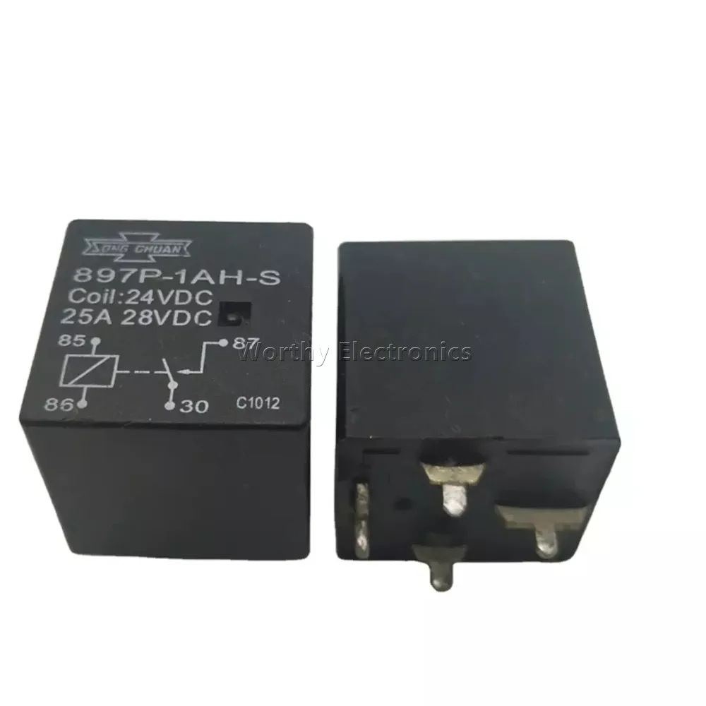 

Free Shipping 10PCS/LOT 24VDC 25A 4PIN Relay 897P-1AH-S 24VDC