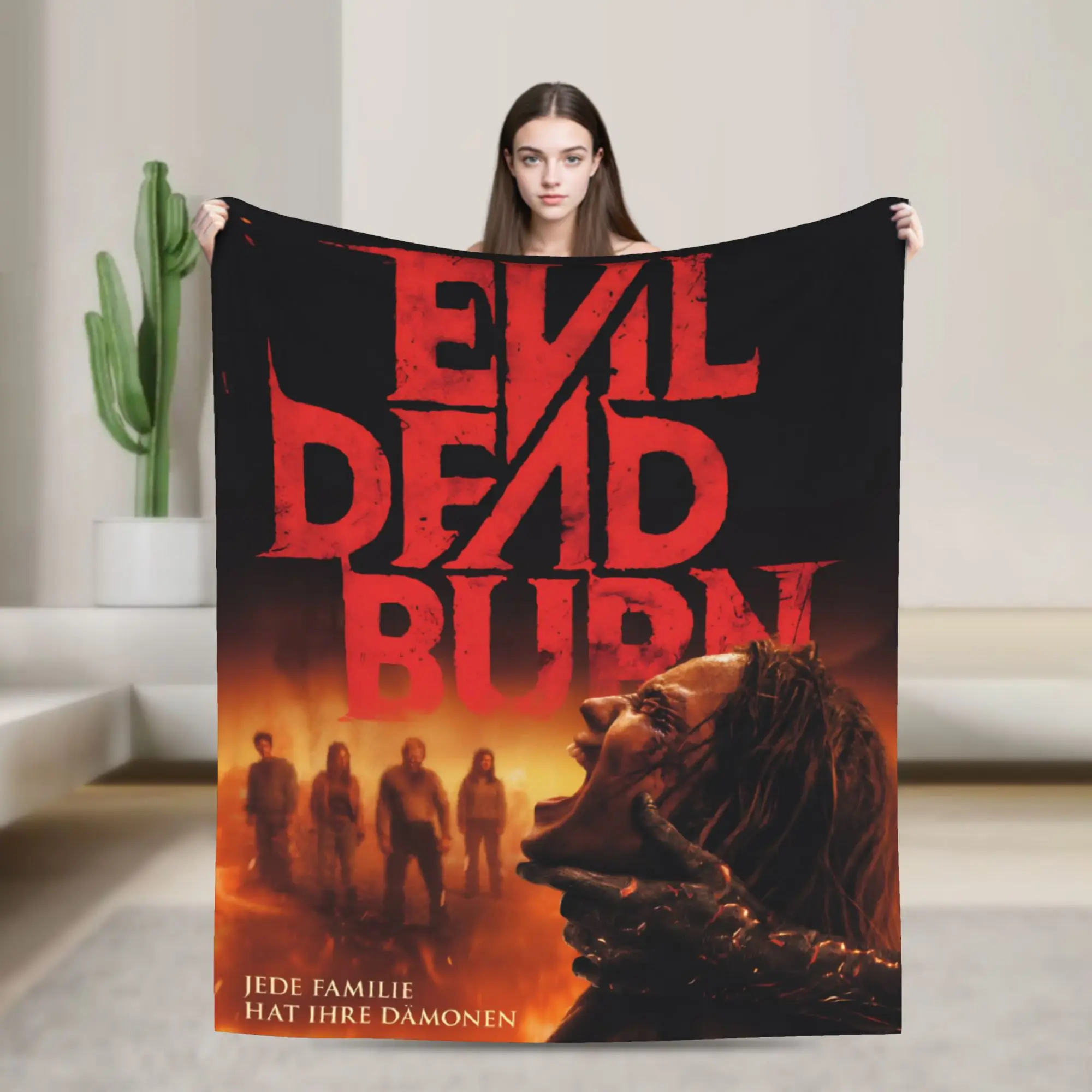 Evil Dead Burn Blanket Warm Cozy Fluffy  Throw Blankets for Bed 50x60 Inch Multiple Sizes Rug Piece