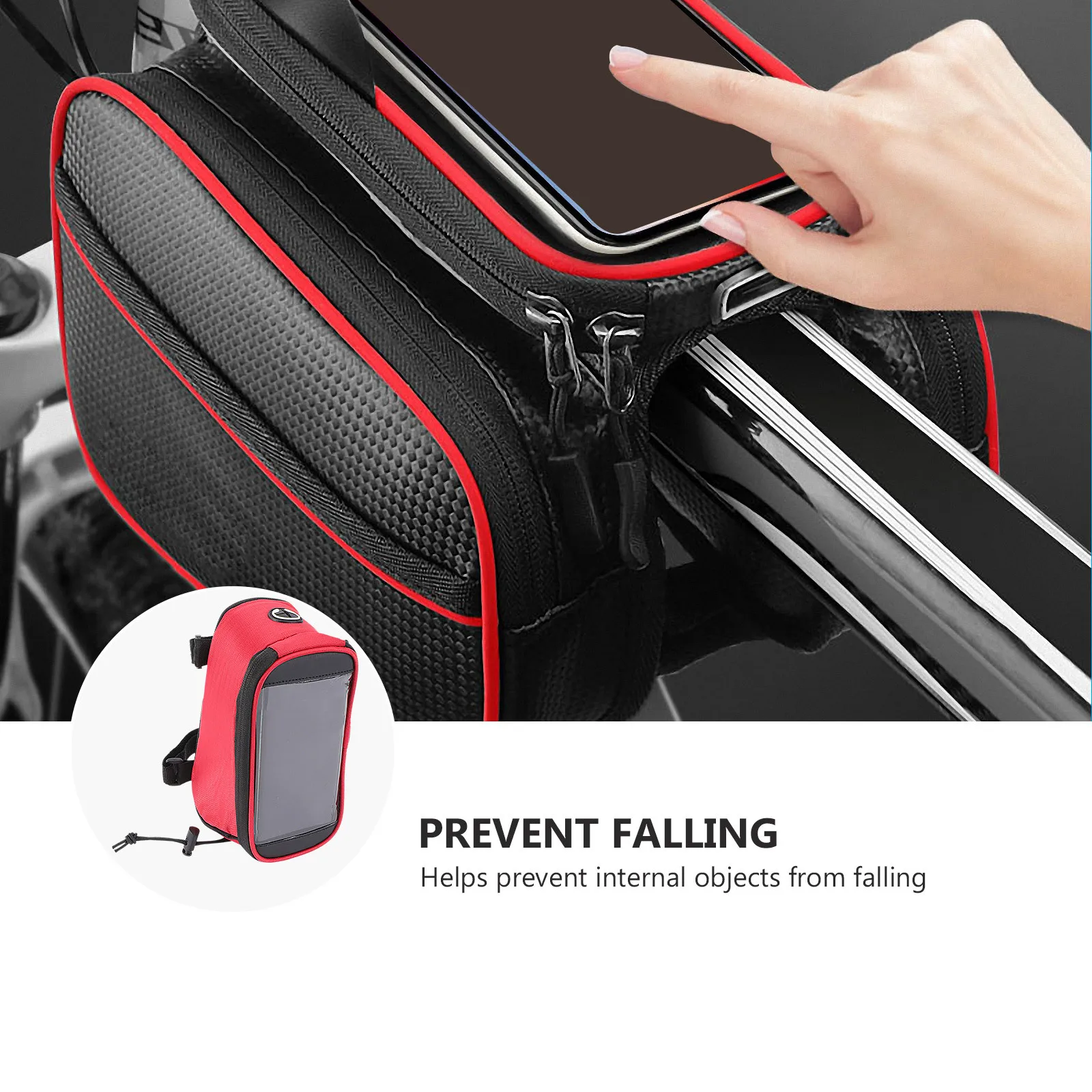 

Сумка для телефона на раму велосипеда, 5,5 дюймов, водонепроницаемая, из прозрачного материала, простая установка, надежная фиксация, сумка с несколькими отделениями для хранения