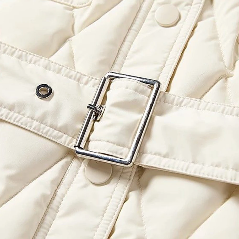 Veste courte rembourrée en coton, taille 2025, nouveau losange fin et fin, automne et hiver