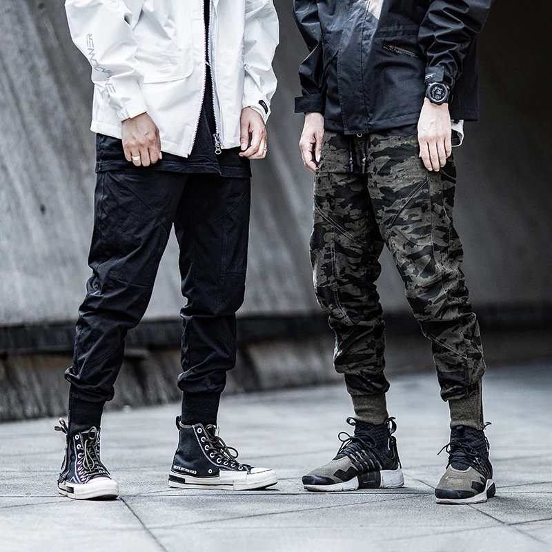 

ENSHADOWER 19AW Men's Fashion Loose Techwear Skinny Trousers cyberpunk streetwear Workwear Jogger