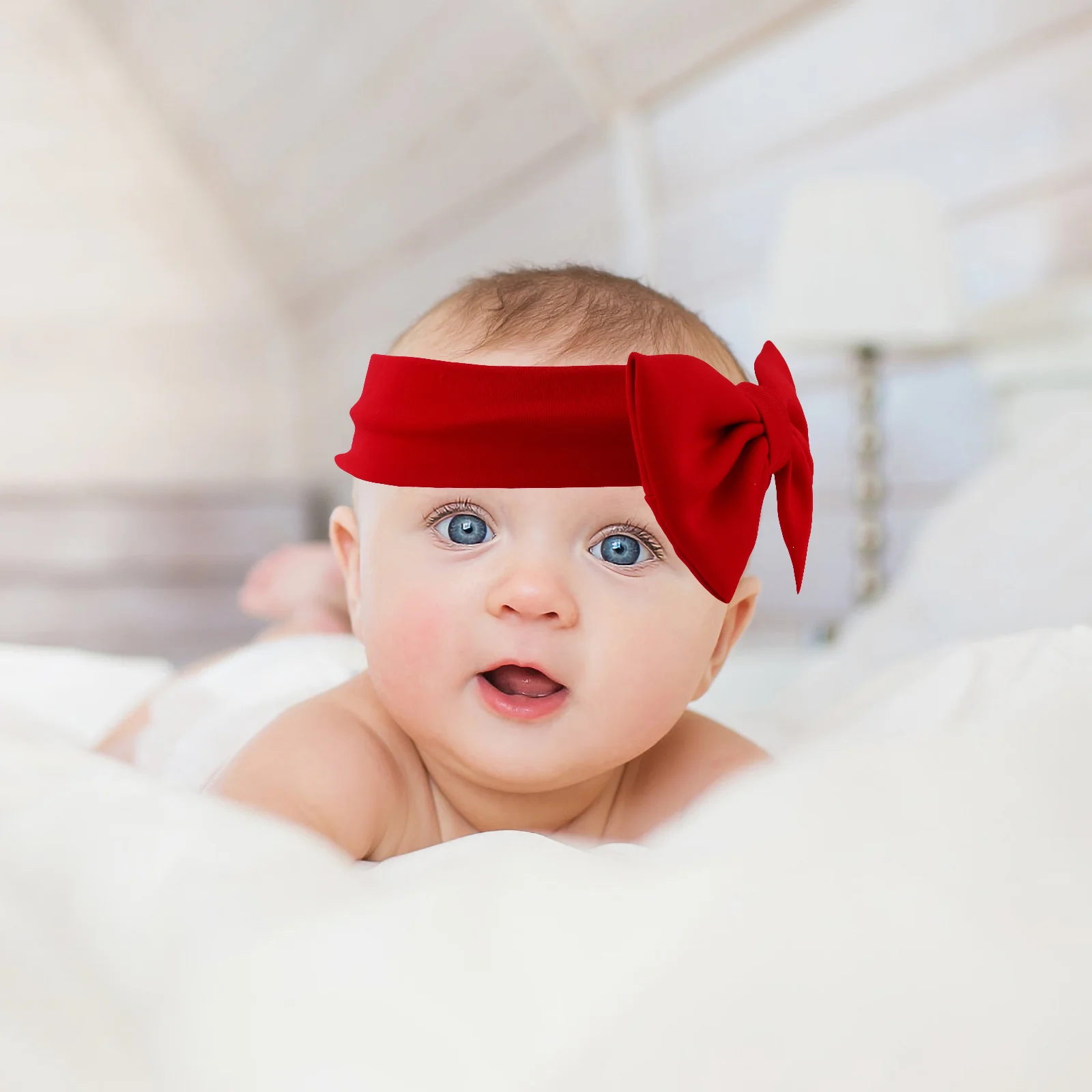 

4 шт. детские повязки на голову с бантом, очаровательные мягкие эластичные аксессуары для волос для малышей для фотосессии новорожденных, детские повязки с бантом