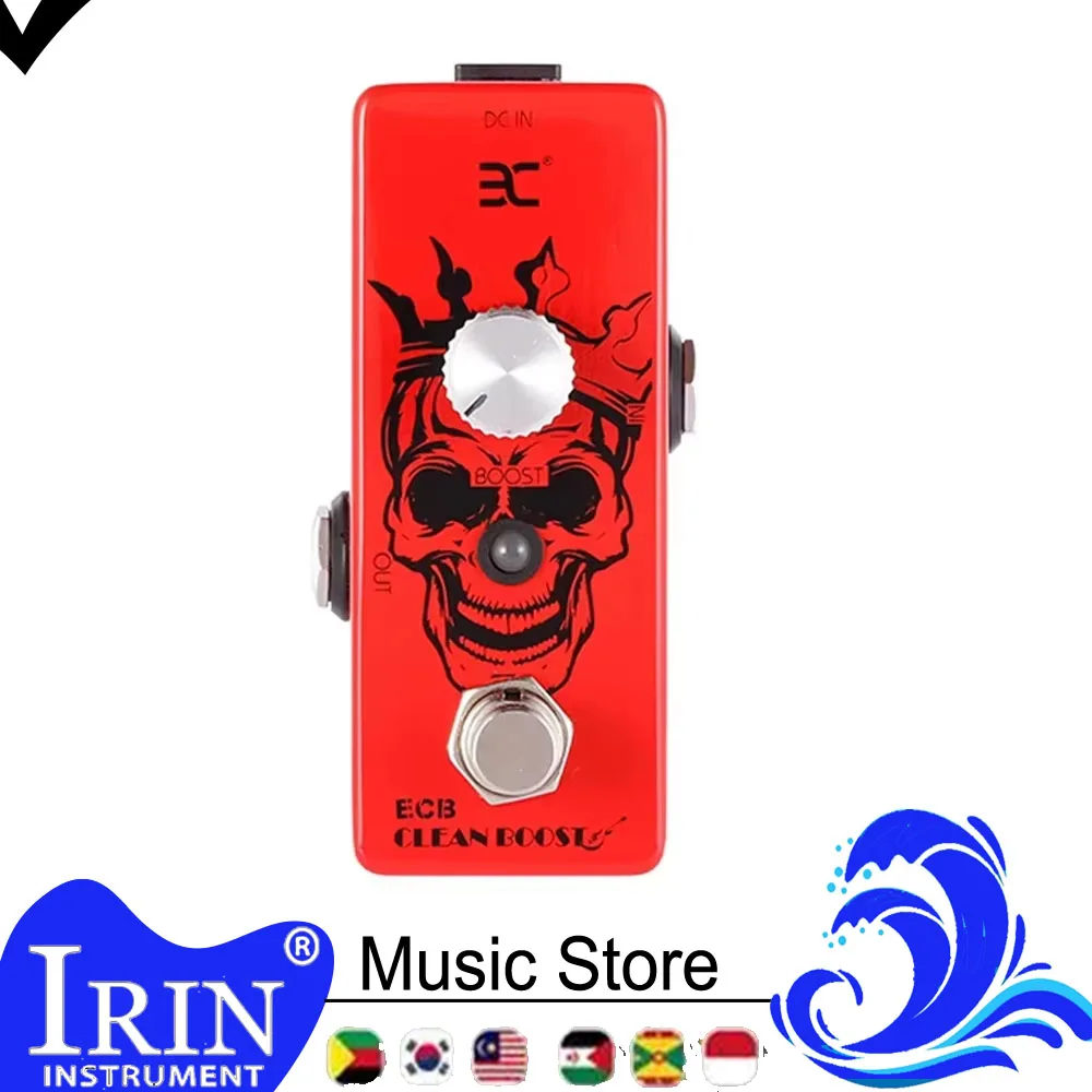 IRIN ECB Clean Boost Bass Effects Pedal Clear Fader Metal Shell Guitar Effect Pedal True Bypass Ideal for Guitar/Bass Pedal
