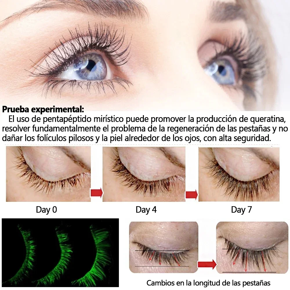 Productos de suero para el crecimiento rápido de pestañas, potenciador de cejas, tratamiento más grueso, alargamiento, levantamiento de pestañas, cuidado de los ojos