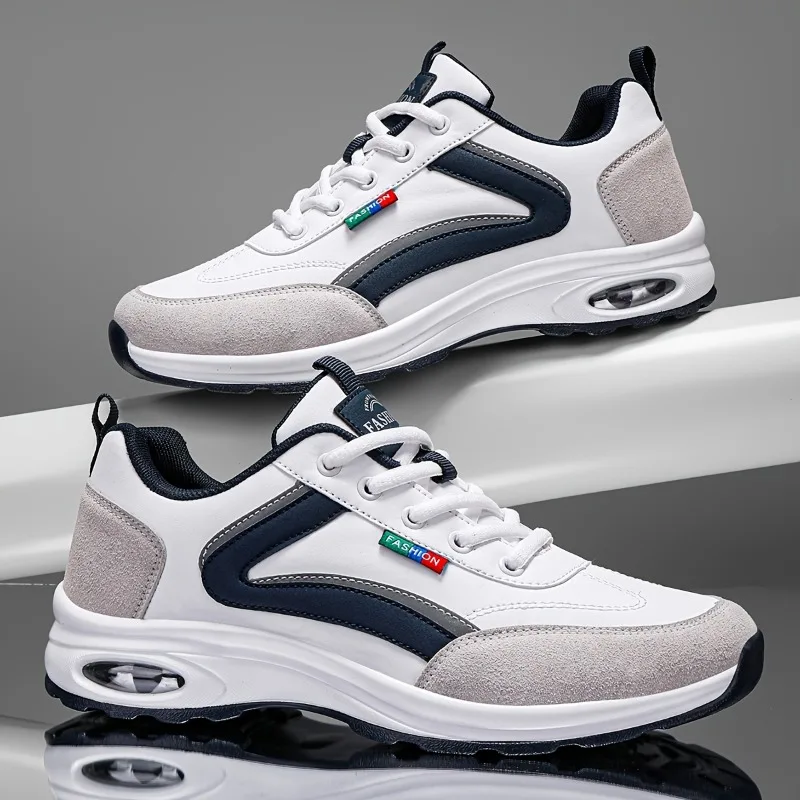 メンズトレンディスポーツシューズ軽量通気性モダンな滑り止めシューズスエードディテールアウトドアスタイリッシュデイリーウェアメンズスニーカー