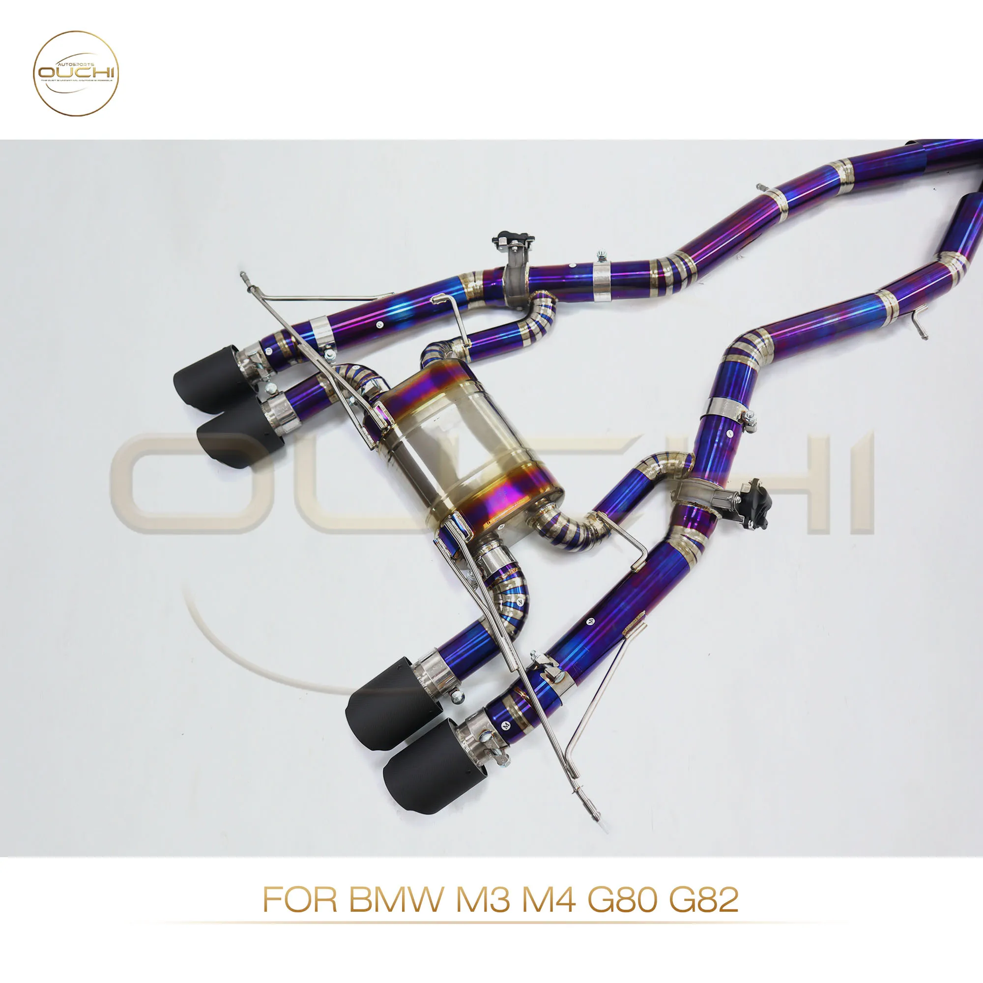 

Fast Shipping in 24 hours Catback for BMW M3 M4 G80 G82 OUCHI TC4 Exhaust Single Tube With Electronic Valves Muffler Tips
