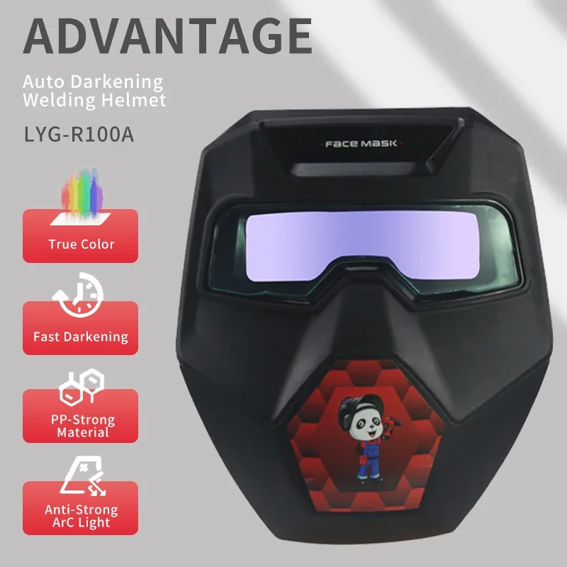 True Color Auto-Dimming Welded Head Goggles,4/5-9/9-13 with Grinding, Suitable for TIG MIG ARC Plasma Cutting
