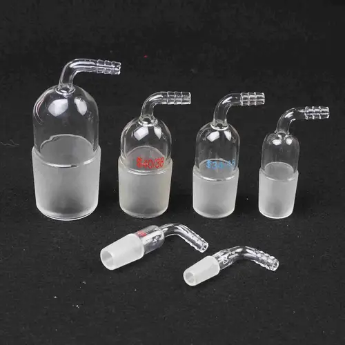 Adaptador de conexión de entrada para manguera de laboratorio, Junta curva de 90 grados, 7-8mm, 14/23, 19/26, 24/29, 29/32