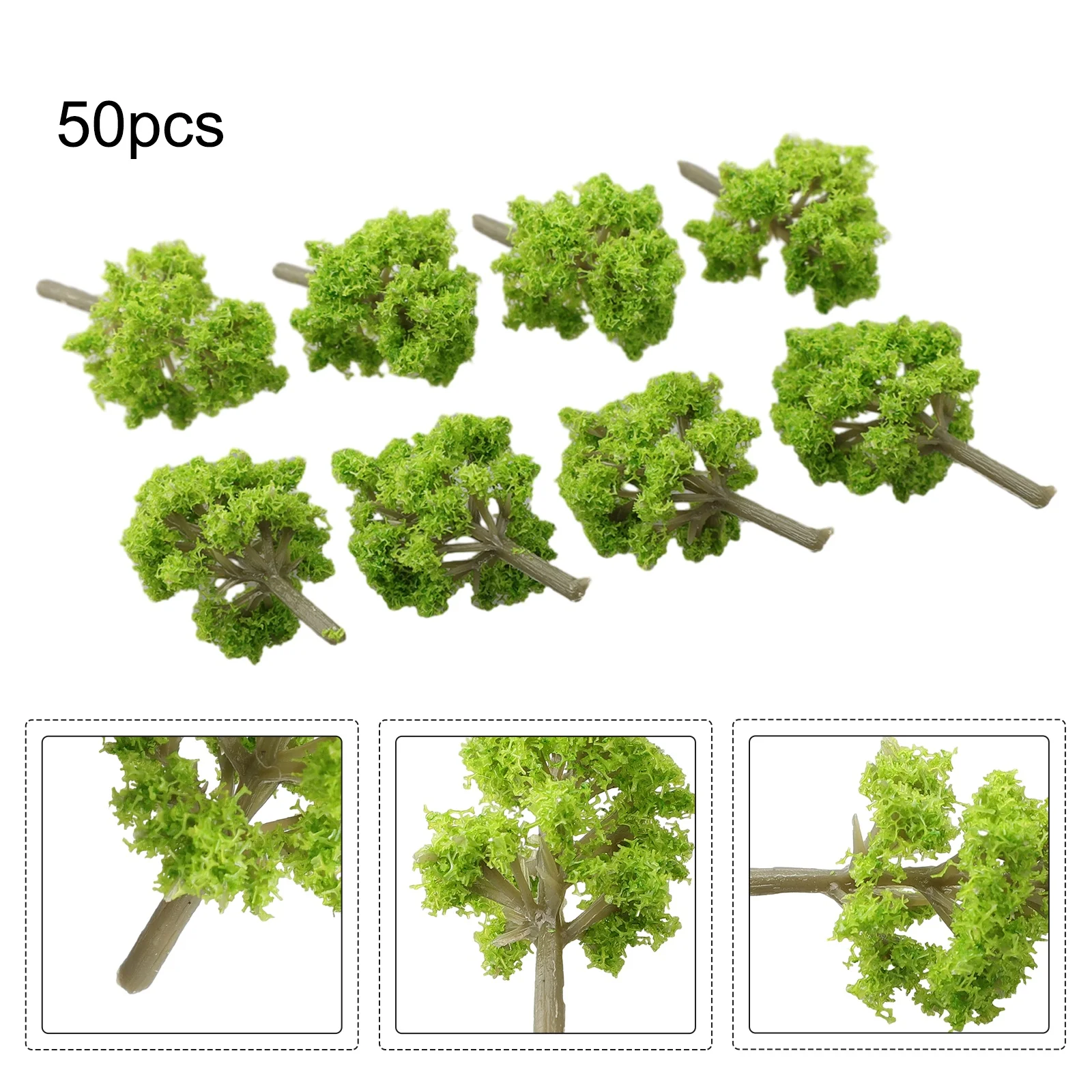 Trees in Bulk Set Includes Fifty Pieces Measuring Approximately Four Centimeters Tall; Perfect Enhancement for Any Model Layout