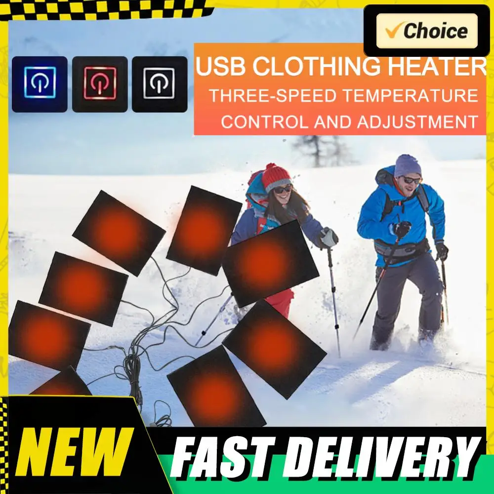 

Электрический обогреватель ткани USB-нагревательные подушечки Электрическая куртка с подогревом Мягкая подушка Зимний мужской жилет Отопление одежды Теплые подушечки сохраняют тепло