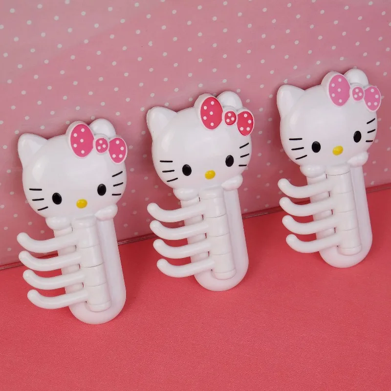 

Hello Kitty Hook Cartoon Kawaii Women Accessories Anime Multi Functional Rotating Hook Kitchen Bathroom Non Drilling Wholesale
