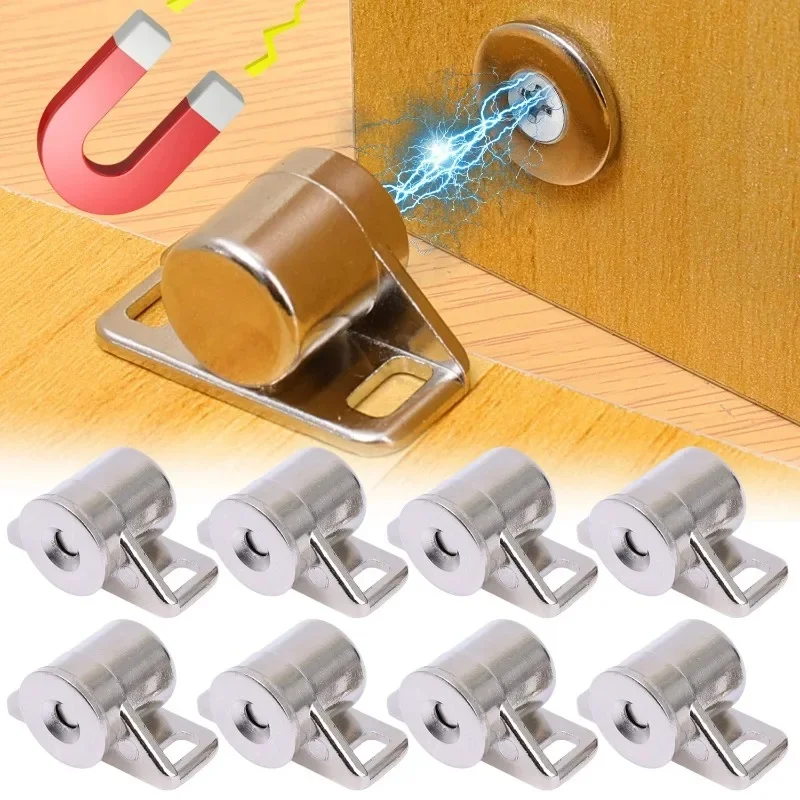 Lot De 10 Fermetures Magnétiques Pour Porte D’armoire – Blanc, Plastique + Fer, Pose Facile