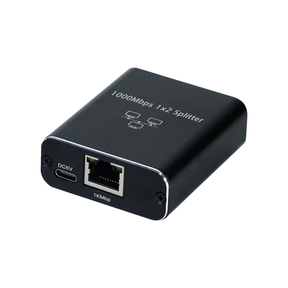 1 في 2 شبكة الفاصل 1000Mbps RJ45 محول جيجابت محول الإنترنت إيثرنت 8P8C موسع التوصيل التمديد