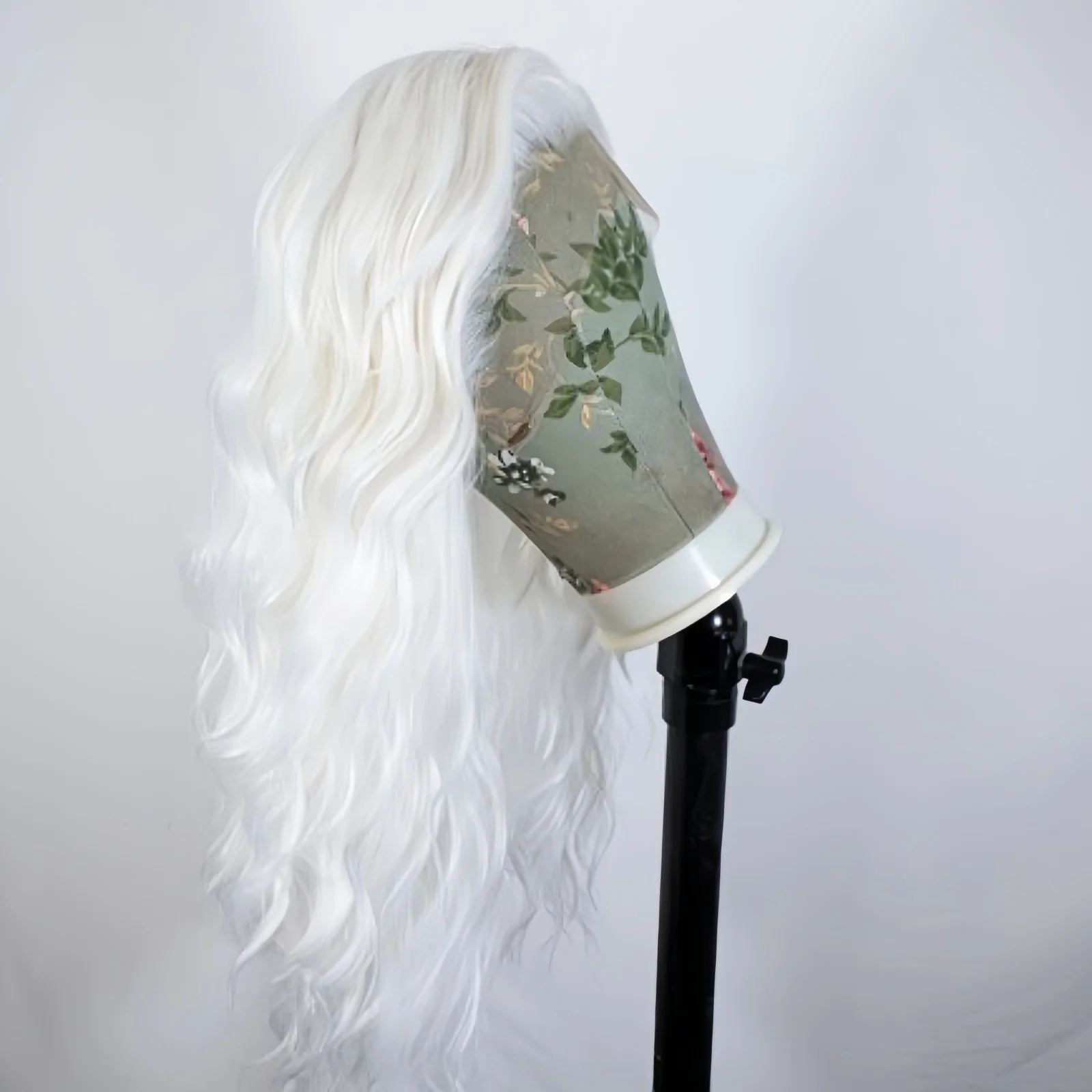 Snow White Wig Long Curly Wavy Synthetic Lace Front Wig Loose Deep Wave Colored Hair 13X4 Frontal Wigs for Women Party Cosplay image 4