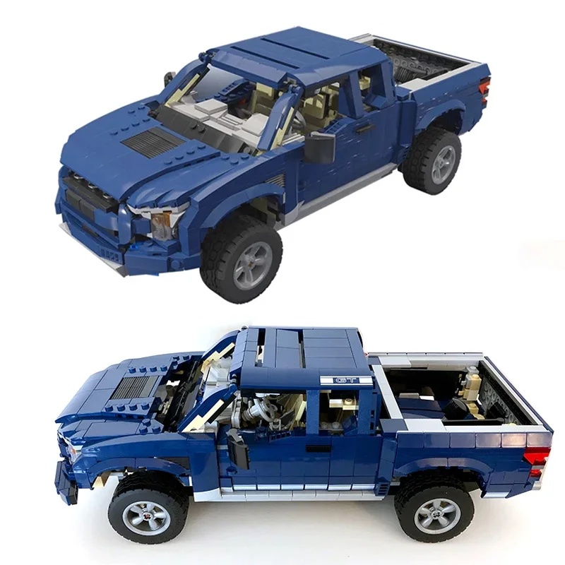 

NEW Technical Pickup Trucks Cars Ford F150 Raptor Truck DIY Model Blocks Bricks DIY Assembly Construction Toys For Boy Gifts