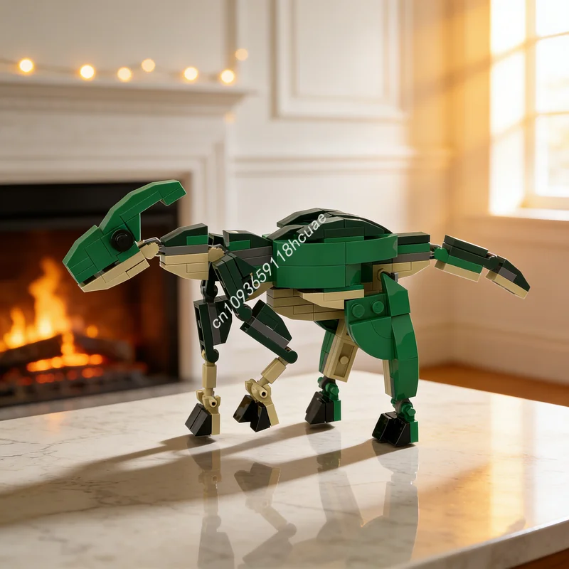 

156pcs MOC Parasaurolophus Roughly Minifigure Scale Dinosaurs Model Building Christmas Gifts Blocks Toy Construction Idea