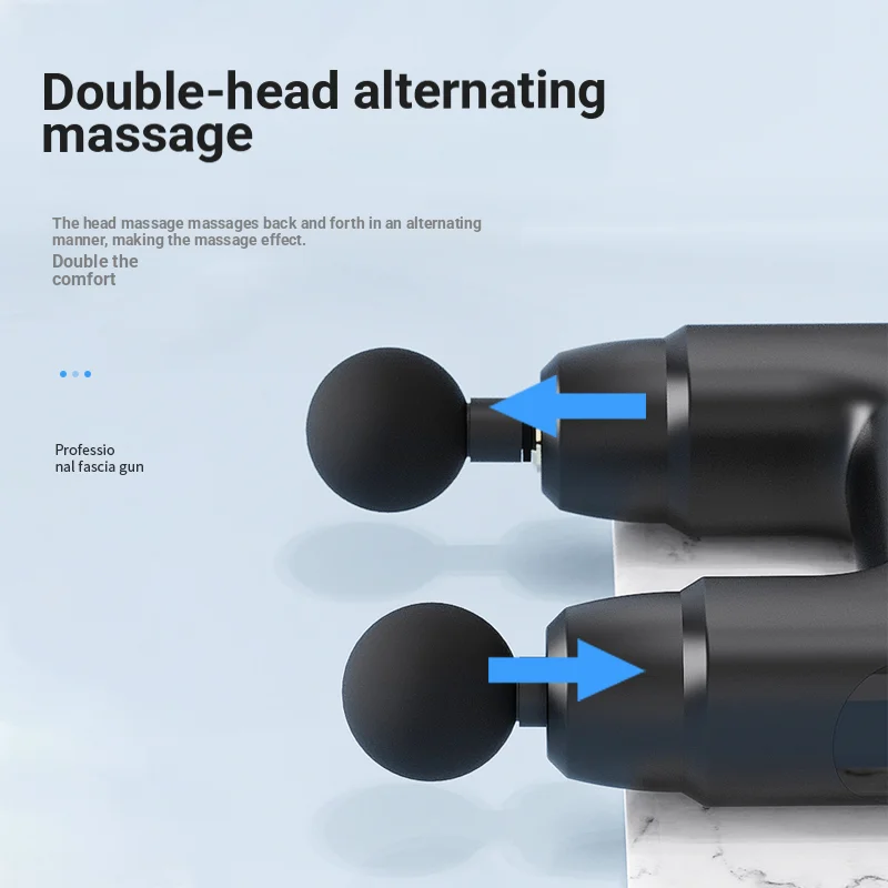 Super Quiet Electric Massage Gun | Multi-Head Body Massager, Long Battery Life, Home Use Muscle Tension Relief, No Noise.