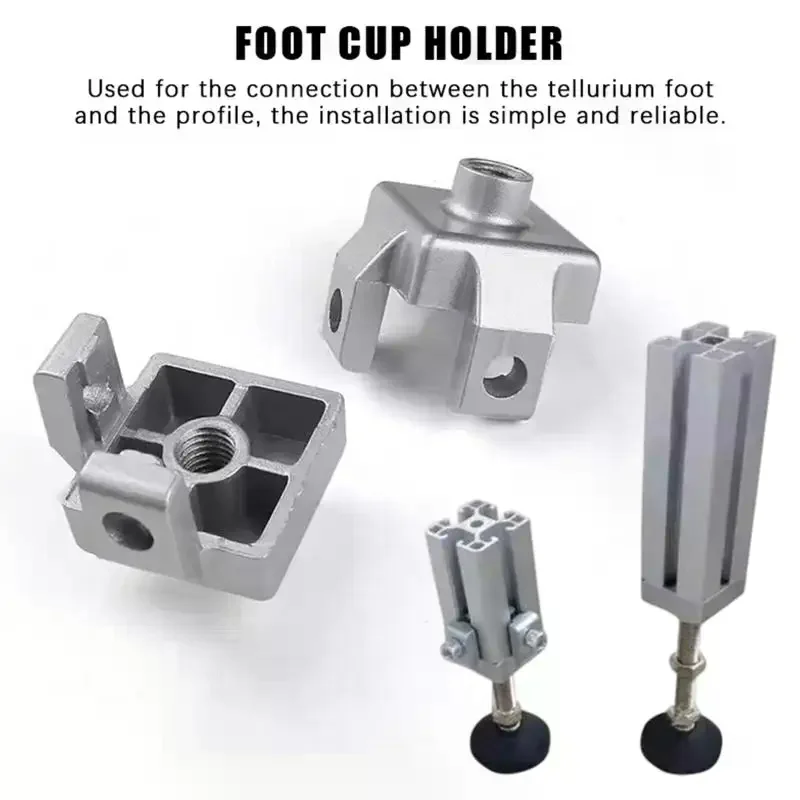 [MA]M8 M10 M12 2020 3030 4040 4545 Caster Foot Wheel Cup Connection Block Alloy Fixing Block Profile Foot End Connection Block