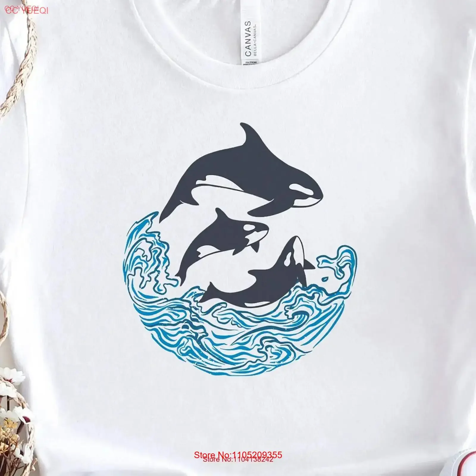 

Футболка Orcas Jumping Orca для любителей животных, любителей морской жизни, энтузиастов, консервации океана, суппортеров, убийца Кита, винтажная стираная футболка