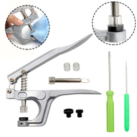 Single Tool Silver Handmade Button Installation Tool Set T5 Plastic Four in One Button Hidden Button Hand Press Pliers