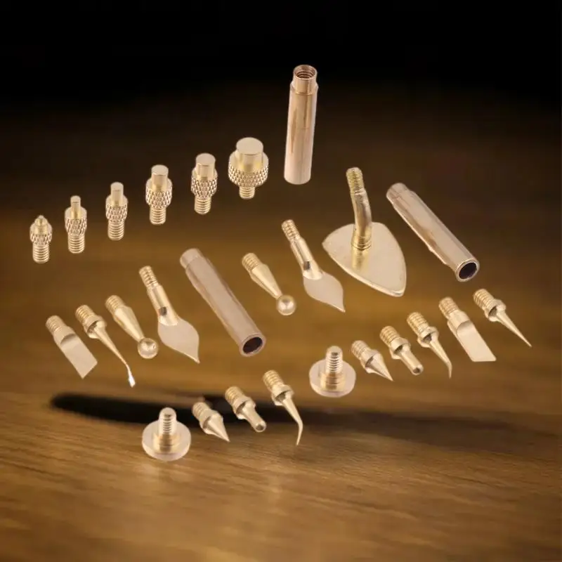 7/9/10Pcs Heat Insert Nut Iron Tip M2 M3 M4 M5 M6 M8 Brass Thread Embedded Kit Tool For Plastic 3D Printer Soldering Iron