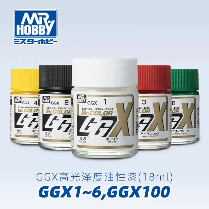 MR.HOBBY Oil Paint GGX001-006  High Gloss Series Basic Colors Model Paint GGX100 Gloss Protective 3D Printer Parts