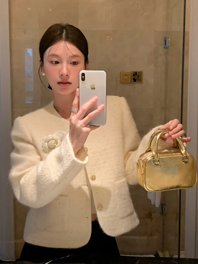 

Женский кардиган Ele Retro Design с цветочной вышивкой, в стиле леди, из полиэстера, весенний