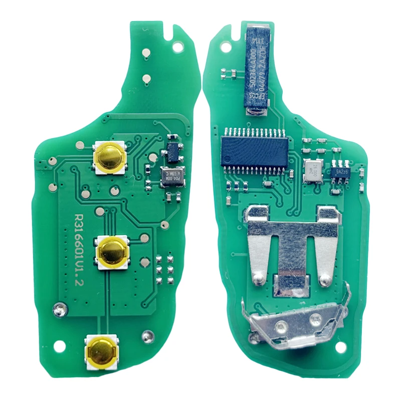 TXK009043 Aftermarket 3 Button Lamp 433.92MHz FSK For Peugeot Remote Key Blade HU83 With Groove
