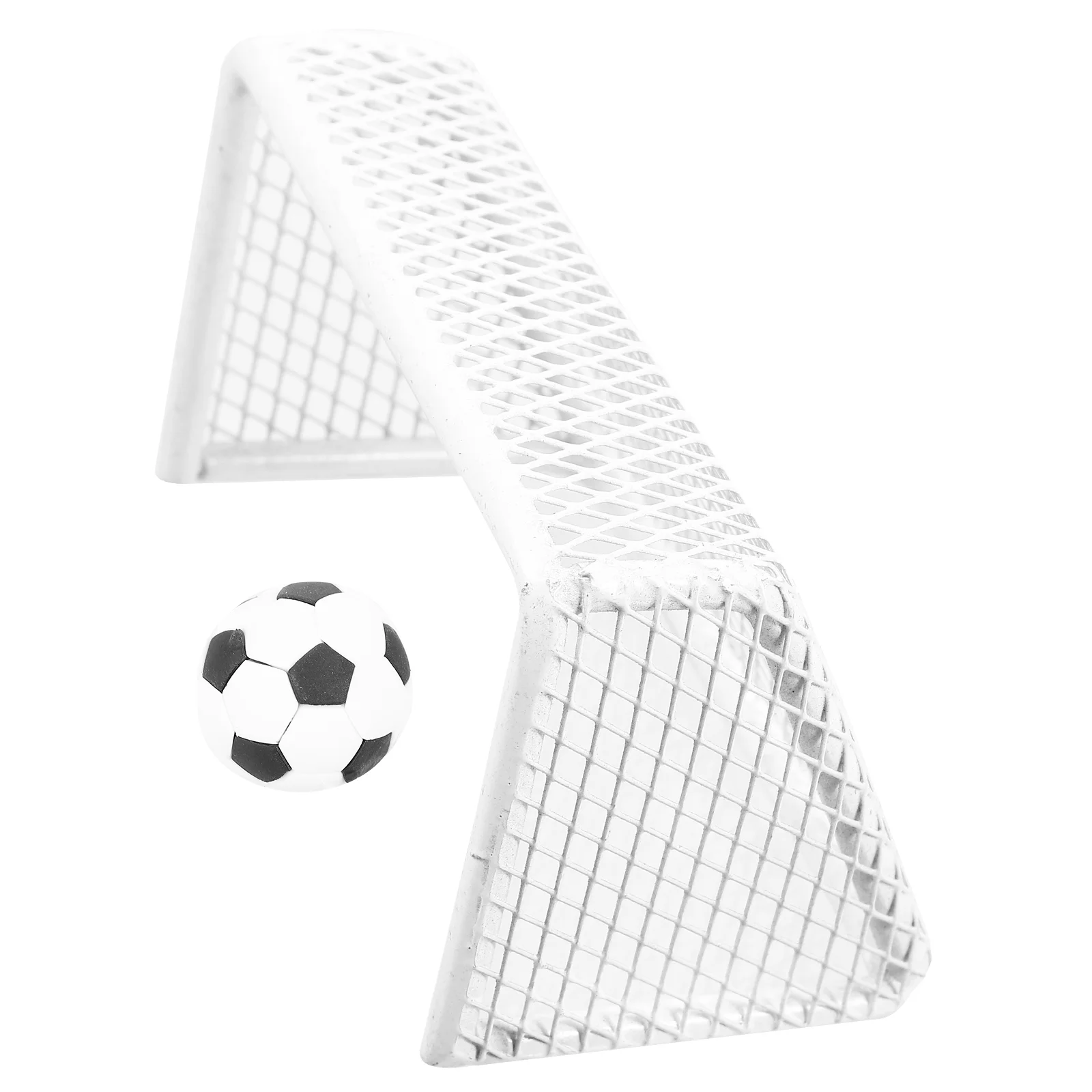 

Mini Football Goal Soccer Balls Dollhouse Ceramic Tile Sports Statues Decors Plastic Miniature