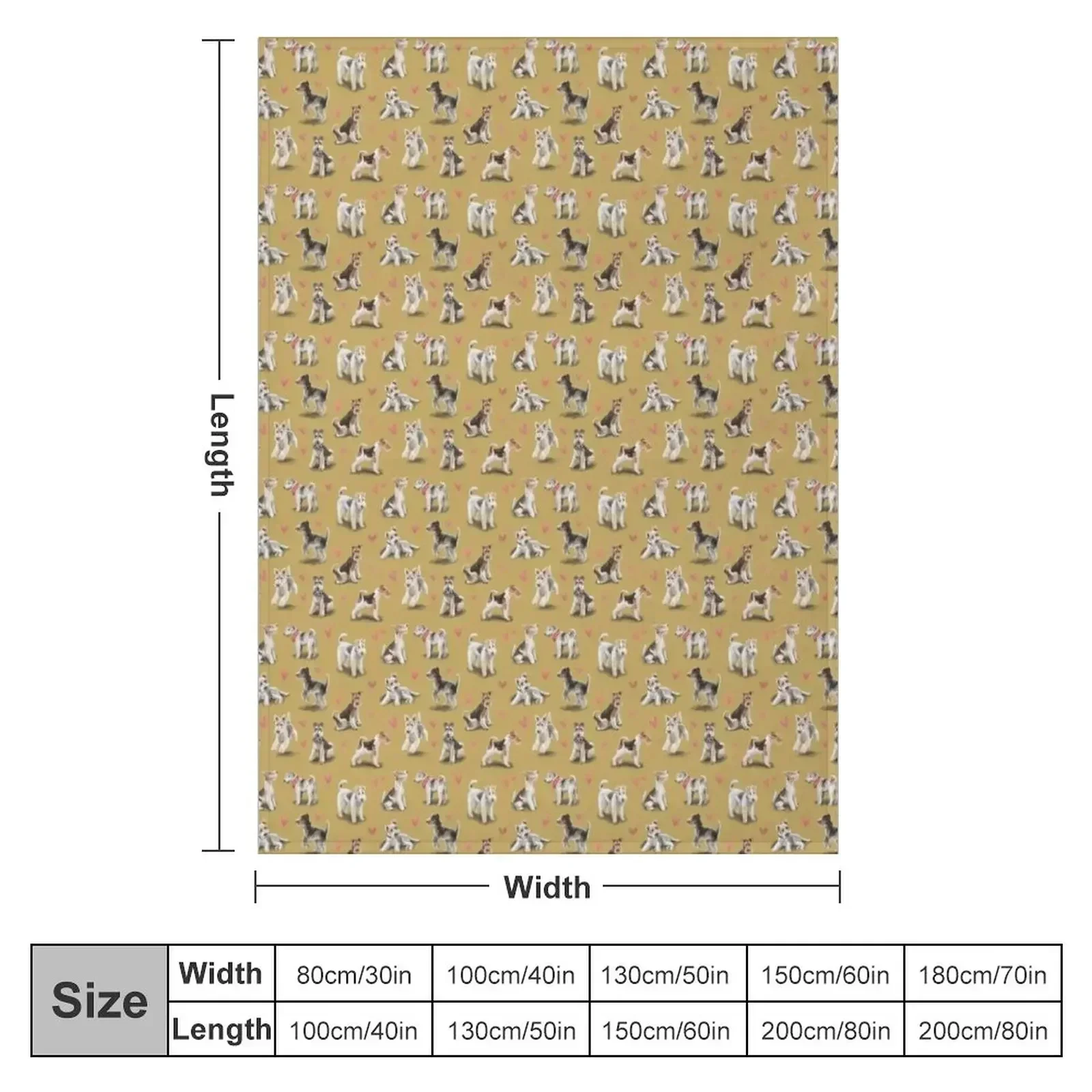 The Fox Terrier Throw Blanket Furry Designers warm for winter Plaid Sofa Throw Blankets