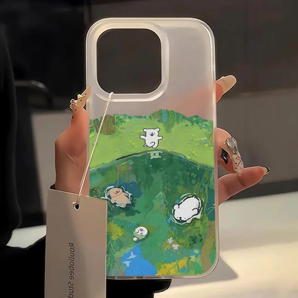 Чехол для телефона с милым мультяшным щенком для iPhone 15, 16, 13, 11, 12, 14, 17 Pro Max Funda iPhone 13 12 Mini, противоударный мягкий